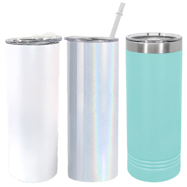 Straight sided vertical stainless steel bulk tumblers wholesale logo laser etched