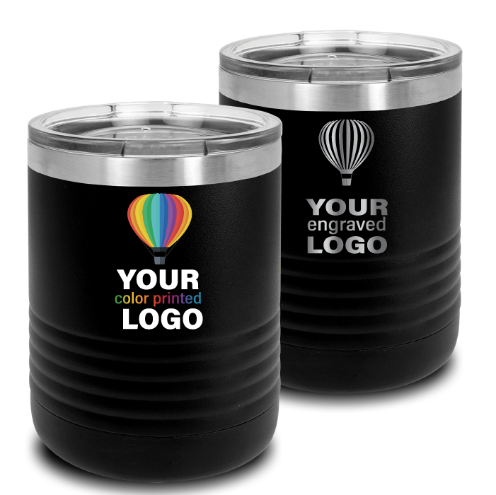 10 oz Lowball Tumblers -Mix & Match- Bulk Wholesale Personalized Engraved or Full Color Print Logo