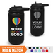 Bulk, wholesale, print on demand, low minimum laser engraved and uv color printed 12 oz bottle with matching straw flip lid for kids promo stainless steel drinkware - available in powder coated colors seaglass, pink, black, midnight navy, glitter ombre mist, purple, red, green, white, blush pink, and bright holographic glitter pink