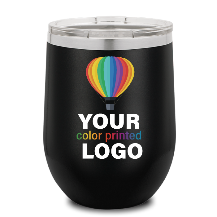 12 oz Wine Tumblers -Mix & Match- Bulk Wholesale Personalized Engraved or Full Color Print Logo