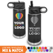 Bulk, wholesale, print on demand, low minimum laser engraved and uv color printed sport water bottle 20 oz insulated promo stainless steel drinkware - available in powder coated colors red blue pink seafoam teal light blue lavender purple gray navy orange maroon white green black yellow coral olive green silver