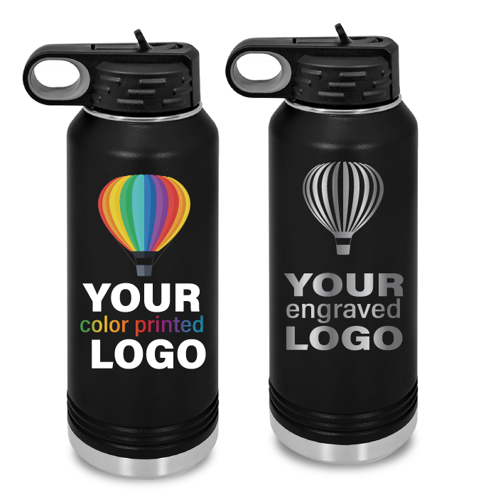 32 oz Insulated Sport Water Bottle -Mix & Match- Bulk Wholesale Personalized Engraved or Full Color Print Logo
