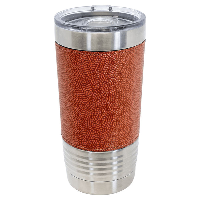 Blank 20 oz Leatherette Tumbler, Insulated Stainless Steel + Lid