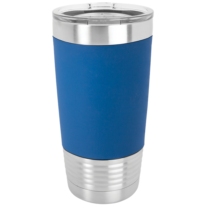 Case of 24 Blank 20 oz Silicone Tumblers, Insulated Stainless Steel + Lid