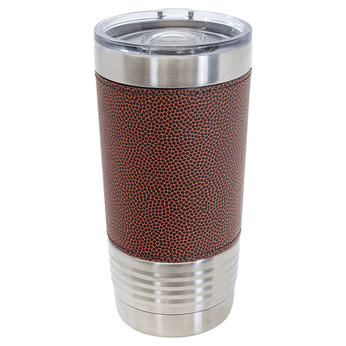Blank 20 oz Leatherette Tumbler, Insulated Stainless Steel + Lid