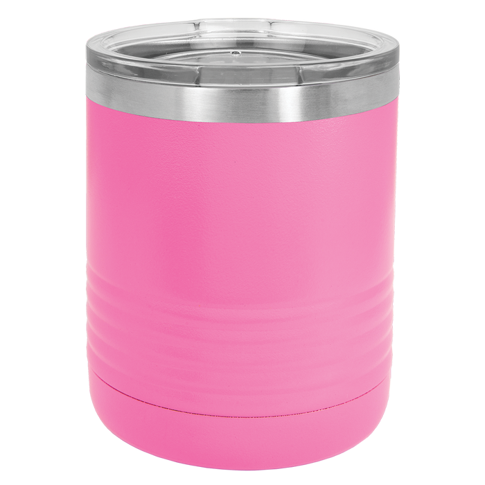 Case of 24 Blank 10 oz Lowball Highball Glass - Insulated Stainless Steel Rocks Tumblers + Lid