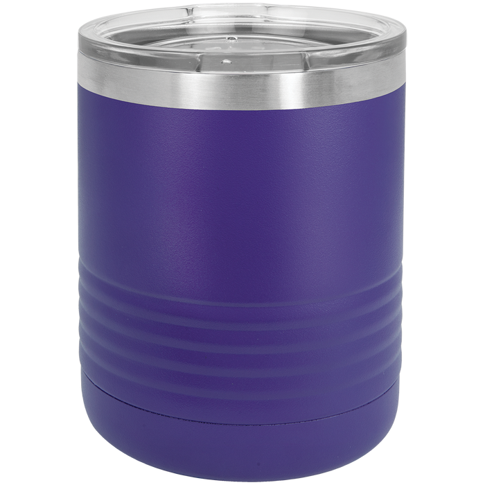 Case of 24 Blank 10 oz Lowball Highball Glass - Insulated Stainless Steel Rocks Tumblers + Lid