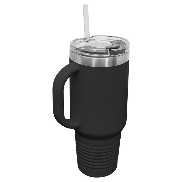 Polar Camel 40 oz. Travel Mug with Handle, Straw Included