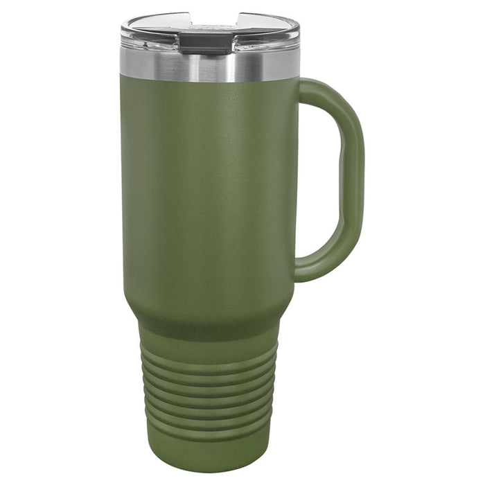 Polar Camel 40 oz. Travel Mug with Handle, Straw Included