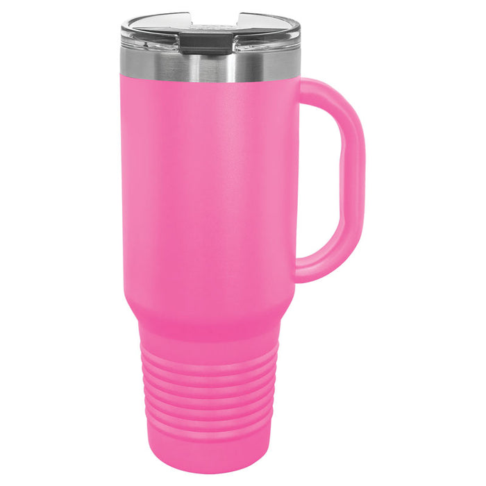 Polar Camel 40 oz. Travel Mug with Handle, Straw Included