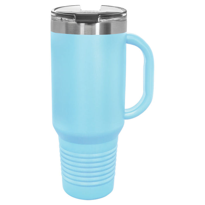 Polar Camel 40 oz. Travel Mug with Handle, Straw Included
