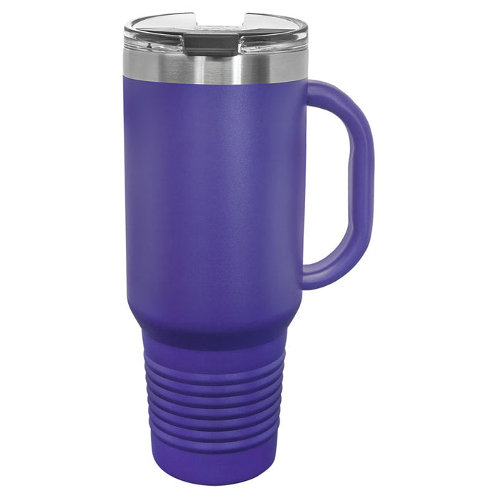 Polar Camel 40 oz. Travel Mug with Handle, Straw Included
