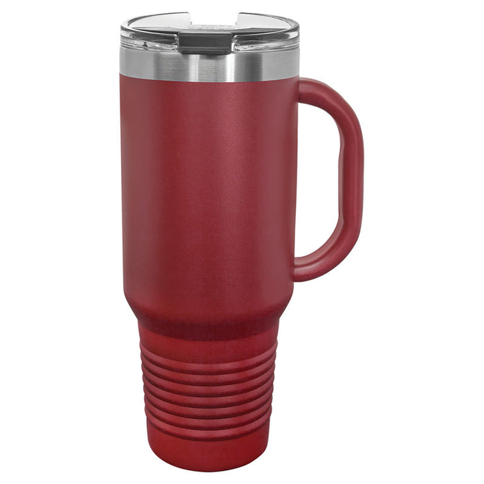 Polar Camel 40 oz. Travel Mug with Handle, Straw Included