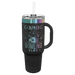Black chroma rainbow prism 40 oz tumbler with handle for laser engraving, laser engraved logo bulk tumblers wholesale