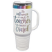 Black to rainbow 40 oz tumbler with handle, laser engraved logo bulk tumblers wholesale