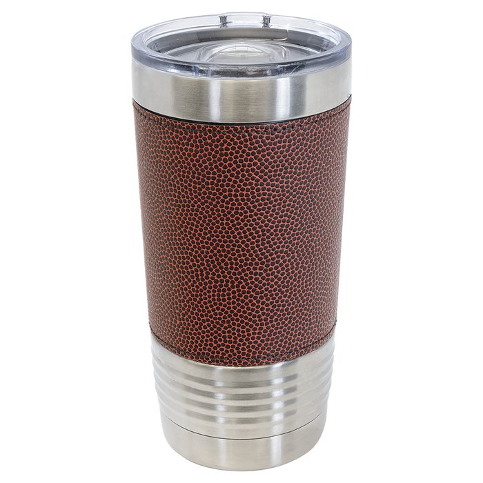 Blank 20 oz Leatherette Tumbler, Insulated Stainless Steel + Lid