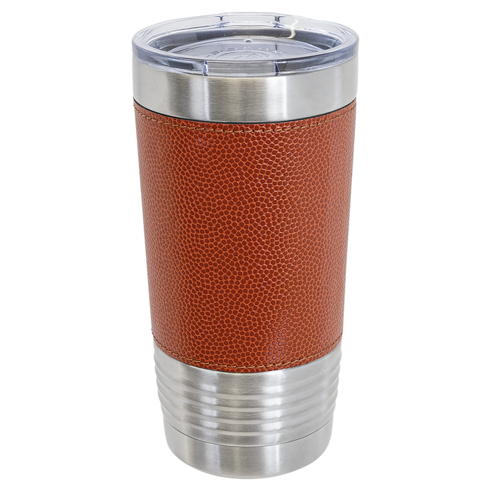 Blank 20 oz Leatherette Tumbler, Insulated Stainless Steel + Lid