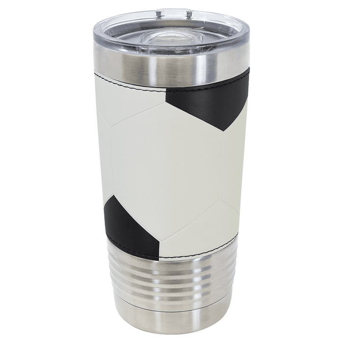Sports Leatherette Tumbler - Stainless Steel Insulated Travel Mug