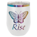 white to rainbow 12 oz wine tumblers laser engraved logo wholesale bulk 