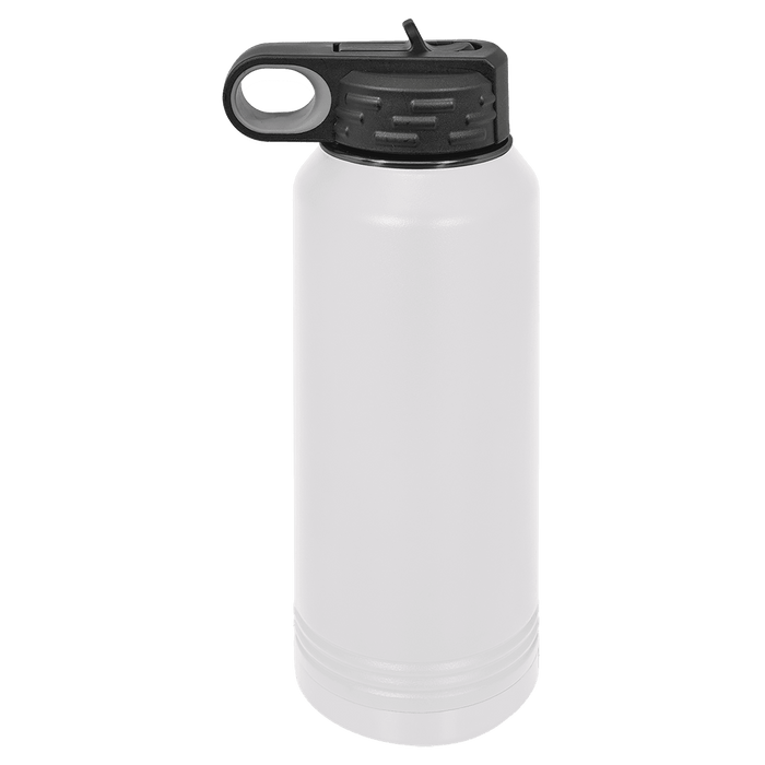 Black Ghost 32 oz Stainless Steel Powder Coated Blank Insulated Sport Water Bottle Polar Camel