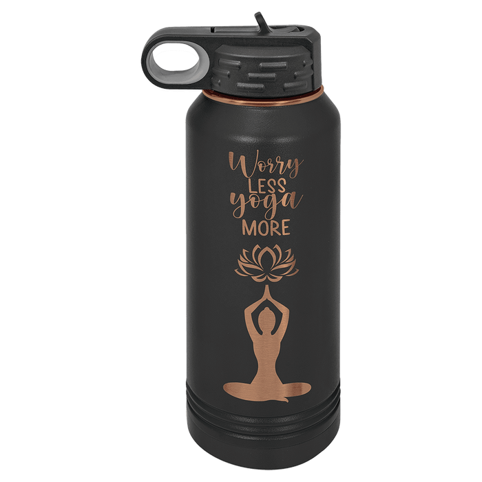 Copper Ion-Plated 32 oz Stainless Steel Powder Coated Blank Insulated Sport Water Bottle Polar Camel