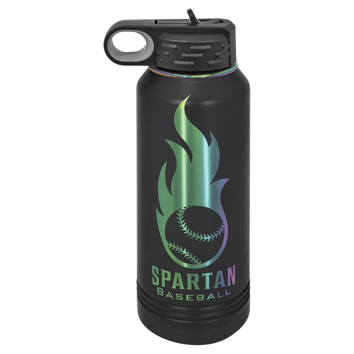 Rainbow Prism Ion-Plated 32 oz Stainless Steel Powder Coated Blank Insulated Sport Water Bottle Polar Camel