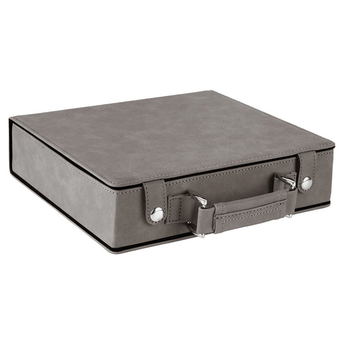 Laserable Leatherette 100 pc Poker Chip Set Case, Dice, and Cards