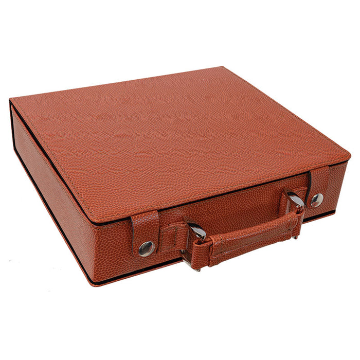 Laserable Leatherette 100 pc Poker Chip Set Case, Dice, and Cards