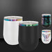 Black to rainbow and white to rainbow prism blank bulk tumblers for laser engraving