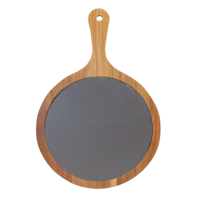 Acacia and Slate Cutting and Serving Board