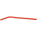 Red 10" bent silicone reusable straw