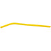 Yellow 10" bent silicone reusable straw