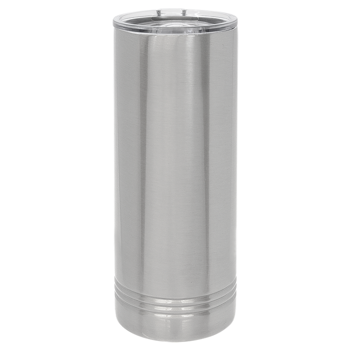 22 oz Skinny SUBLIMATION Stainless Steel Insulated SureGrip Tumblers, Blank, Polar Camel Lid