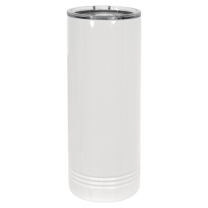22 oz Skinny SUBLIMATION Stainless Steel Insulated SureGrip Tumblers, Blank, Polar Camel Lid