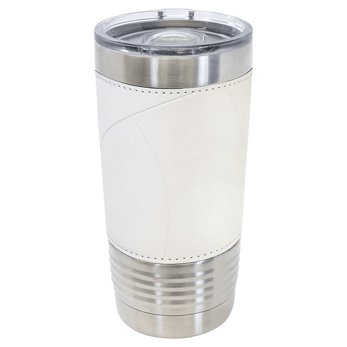 Blank 20 oz Leatherette Tumbler, Insulated Stainless Steel + Lid
