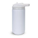 12 oz white kids sport water bottle flip lid and straw