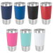 20 oz. Stainless Steel Polar Camel Travel Mug features double-wall vacuum insulation with a clear lid and a removable silicone sleeve. The mug has a narrower bottom to fit most standardd cup holders. It is 2X heat & cold resistant compa to a normal travel mug. Polar Camels are made from 18/8 gauge stainless steel (18% chromium/8% nickel) - also known as Type 304 Food Grade.