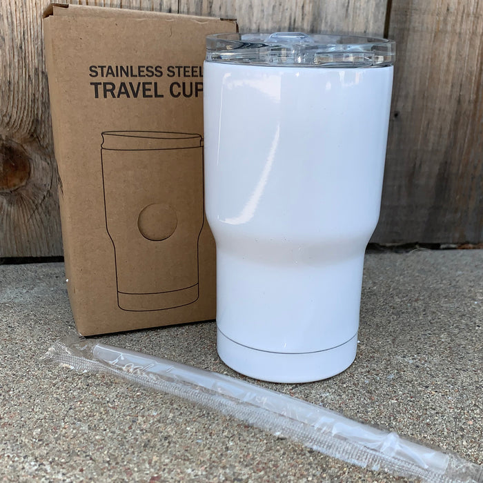 14 oz Curve SUBLIMATION Stainless Steel Blank Insulated w/Slider Lid