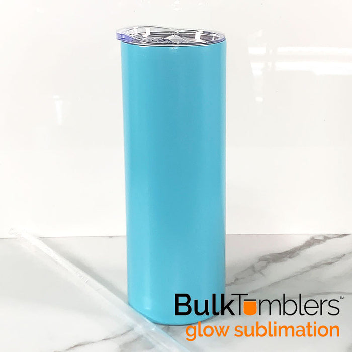 CLEARANCE - 20oz SKINNY Sublimation Tumbler - Straight Skinny Glow-in-the-Dark