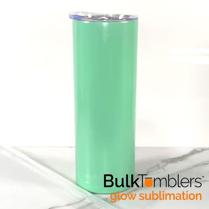 CLEARANCE - 20oz SKINNY Sublimation Tumbler - Straight Skinny Glow-in-the-Dark
