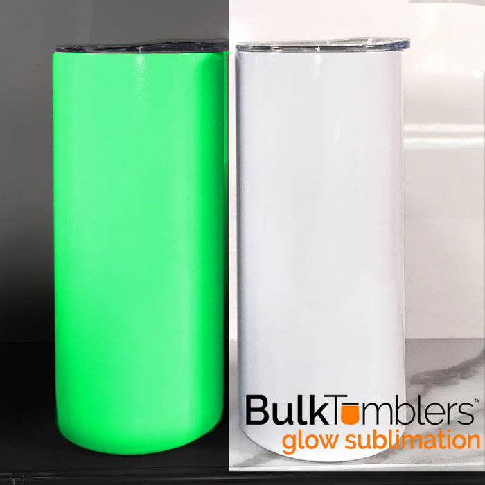 CLEARANCE - 20oz SKINNY Sublimation Tumbler - Straight Skinny Glow-in-the-Dark