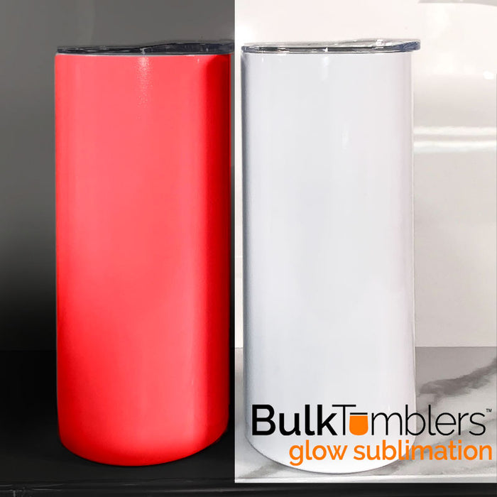 CLEARANCE - 20oz SKINNY Sublimation Tumbler - Straight Skinny Glow-in-the-Dark