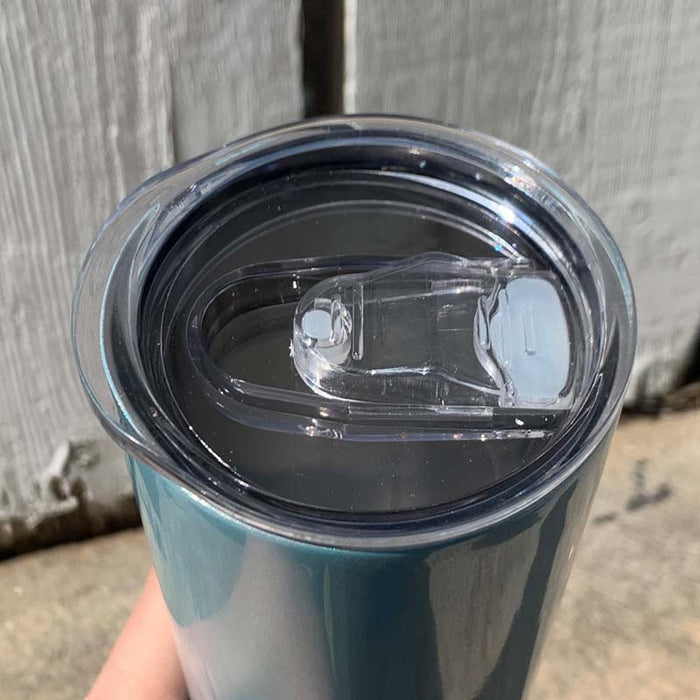 Vaso aislado con purpurina holográfica delgada de 20 oz grabado con láser con logotipo o en blanco