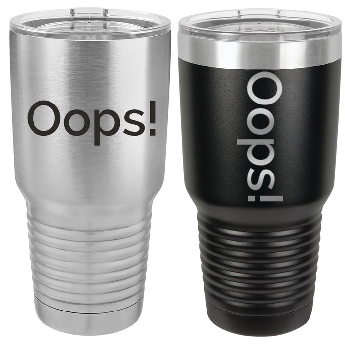 Fuh-Cup Engraving Mistake 30 oz Stainless Steel Insulated SureGrip Tumblers Polar Camel w/ Lid
