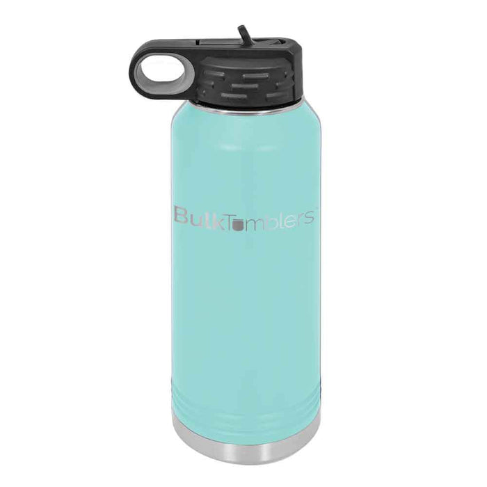 32 oz Personalized Water Bottle with Logo Laser Engraved on Insulated Stainless Steel