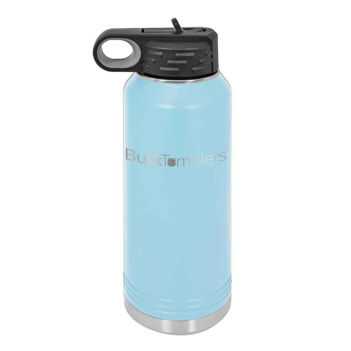 32 oz Personalized Water Bottle with Logo Laser Engraved on Insulated Stainless Steel
