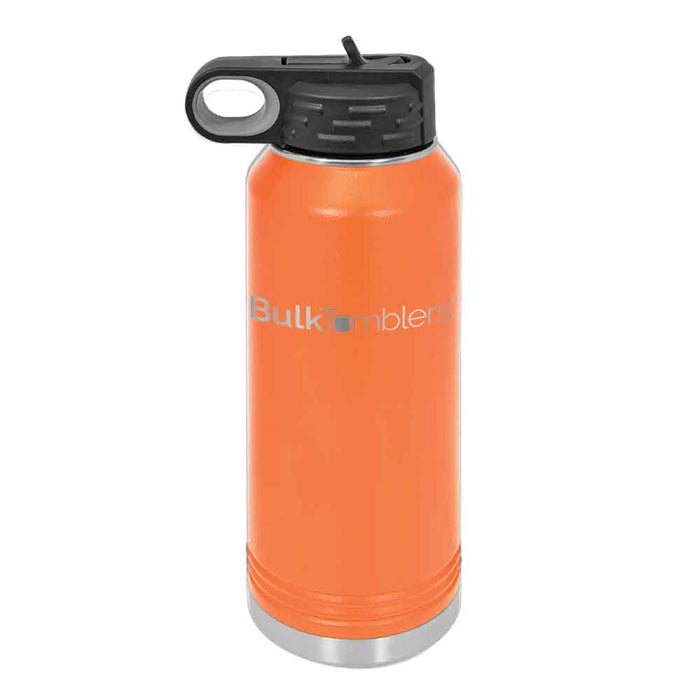32 oz Personalized Water Bottle with Logo Laser Engraved on Insulated Stainless Steel