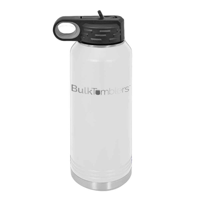 32 oz Personalized Water Bottle with Logo Laser Engraved on Insulated Stainless Steel