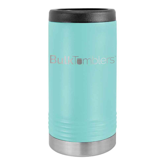 Promo Personalized Skinny Beverage Holder for Slim Can w Logo Laser Engraved on Insulated Stainless Steel