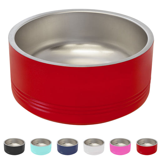 32 oz medium 4 cup insulated stainless steel powder coated dog bowl pet food dish